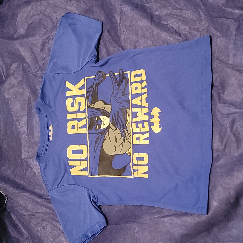 Batman Quick-Dry Royal/Electric Blue Shirt Kid's Size S 6/7